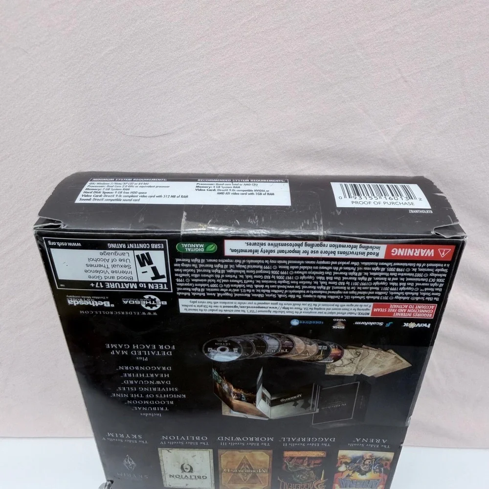 The Elder Scrolls Anthology PC Collection Arena Daggerfall Morrowind Skyrim